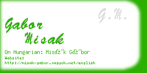 gabor misak business card
